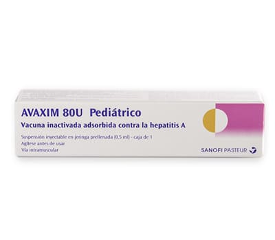 AVAXIM 80 vacuna inactivada contra hepatitis a 80 u