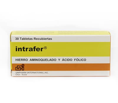 Intrafer sulfato ferroso 30 mg