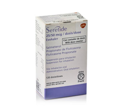 Seretide Inhalador 25/50 mcg 120 dosis