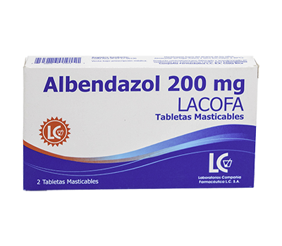 ALBENDAZOL LACOFA 200 MG X 2 TABLETAS