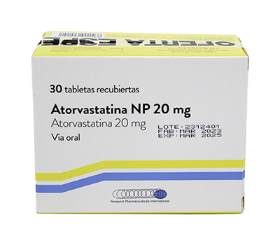 ATORVASTATINA TABLETAS 20 MG