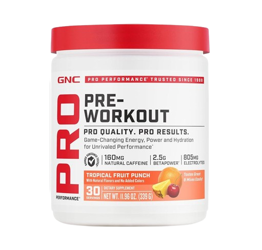 GNC Pro Performance Pre-Workout Fruit Punch 30 servidas