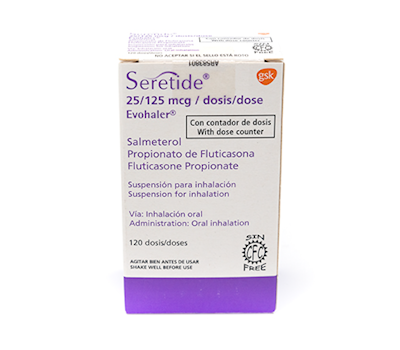 Seretide salmeterol 25 mcg + propionato de fluticasona 125 mcg