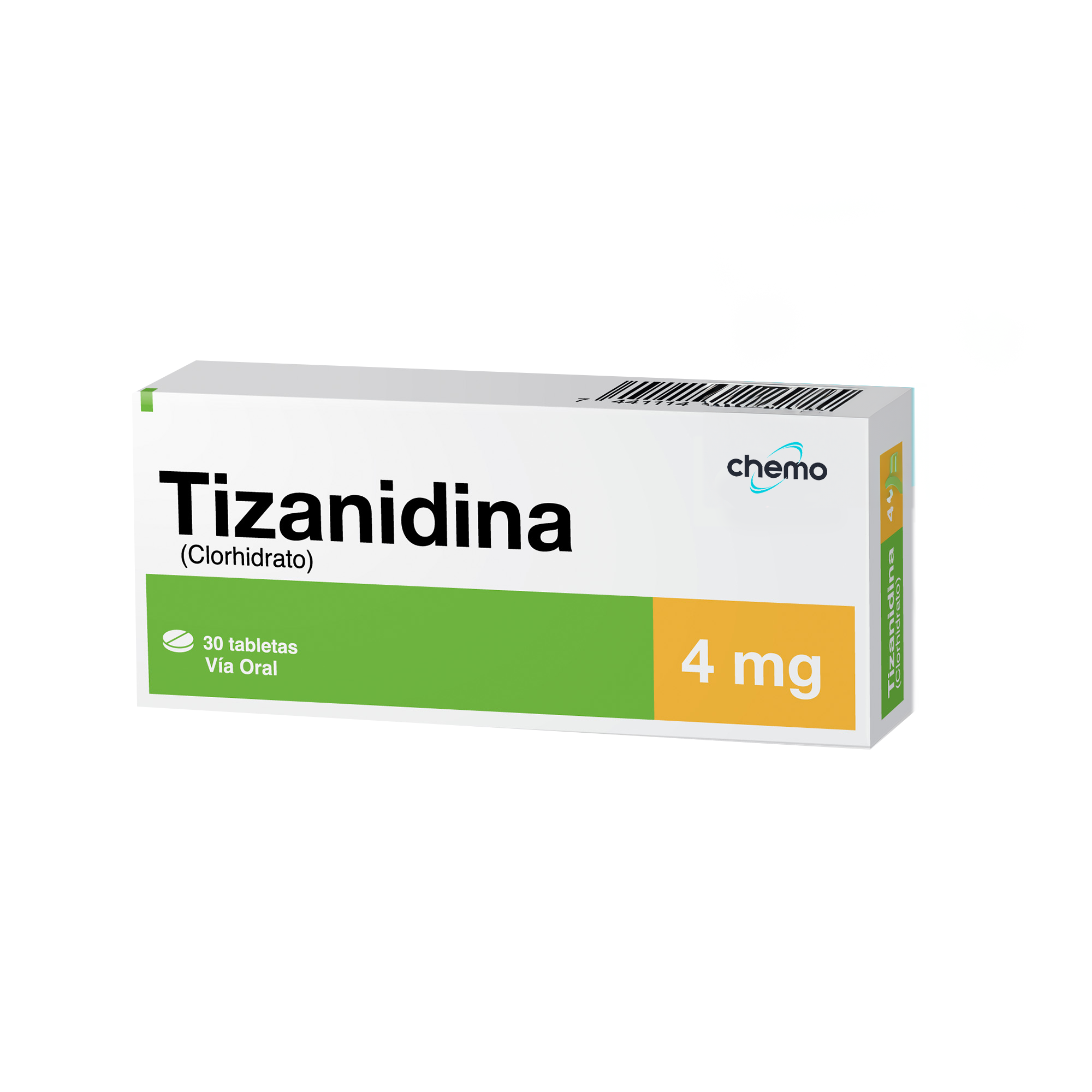 CHEMO TIZANIDINA TABLETAS 4 MG X 30