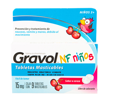 Gravol dimenhidrinato 15 mg