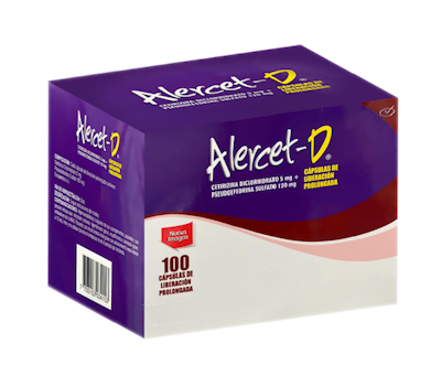 ALERCET D 5 mg / 120 mg CÁPSULAS VÍA ORAL