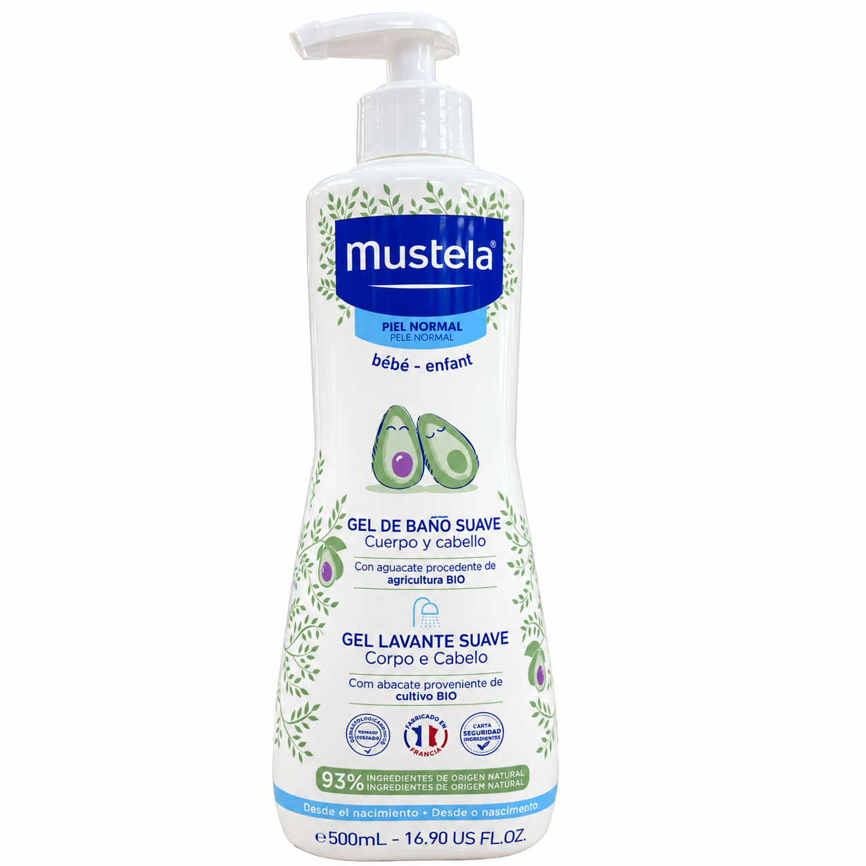 Mustela Gel Baño suave con aguacate 500ml