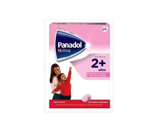 Panadol Niños 80mg x100 tabletas masticables