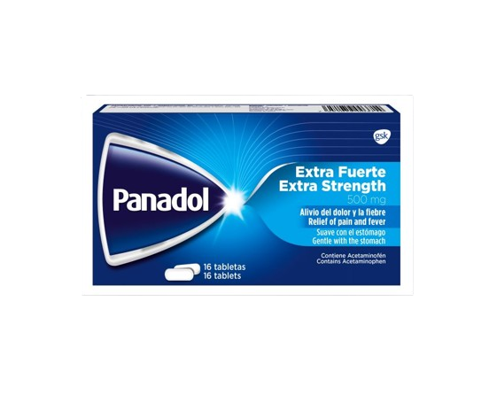 Panadol Extra-Fuerte 500mg x16 tabletas recubiertas