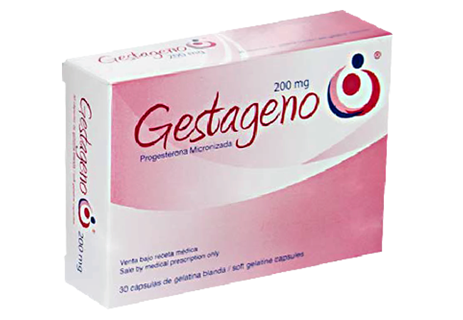 GESTAGENO 200 MG CÁPSULAS VÍA ORAL