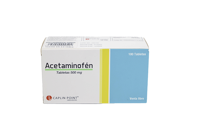 ACETAMINOFEN CAPLIN 500MG TABLETAS X 100