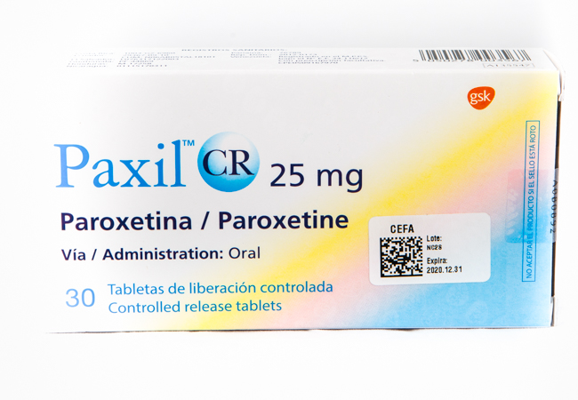 PAXIL CR 25 MG TABLETAS VIA ORAL